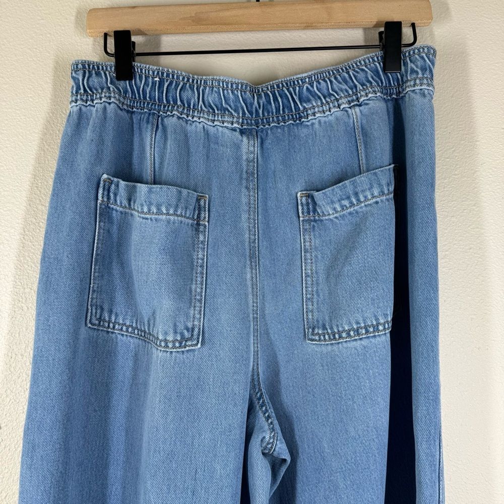 Loft High Rise Palazzo Jeans Wide Leg Medium Wash Women’s Size 28 - Picture 6 of 7